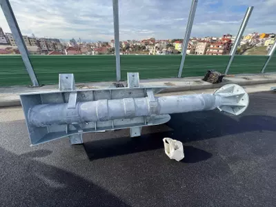 Bridge gantry base for traffic sign